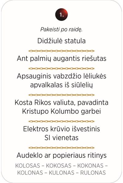 Stalo žaidimas AUKSINIS PROTAS. GRANDINĖLĖS Čempionų lyga