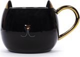 Keramikinis puodelis CAT BLACK GOLD