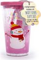 Dovanų rinkinys kelioniniame puodelyje VANILLA FROSTING (kūno dulksna+lūpų balza mas+dildė), 30ml+4,2g