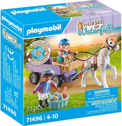 PLAYMOBIL HORSES OF WATERFALL Ponių vežimas 71496