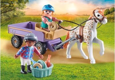 PLAYMOBIL HORSES OF WATERFALL Ponių vežimas 71496