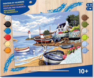 KITFIX DIY Senior tapyba pagal skaičius Žvejų miestelis