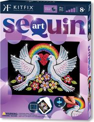 KITFIX DIY Sequin Art violetinis rinkinys Balandžiai