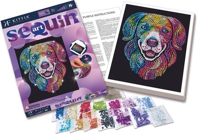 KITFIX DIY Sequin Art violetinis rinkinys Šuo