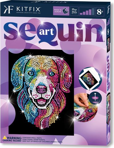 KITFIX DIY Sequin Art violetinis rinkinys Šuo