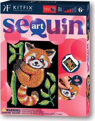 KITFIX DIY Sequin Art raudonasis rinkinys Raudonoji panda