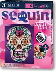 KITFIX DIY Sequin Art Teen rinkinys Kaukolė