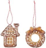 Kalėdinė pakabinamam dekoracija GINGERBREAD įv.rūšys, 10 cm