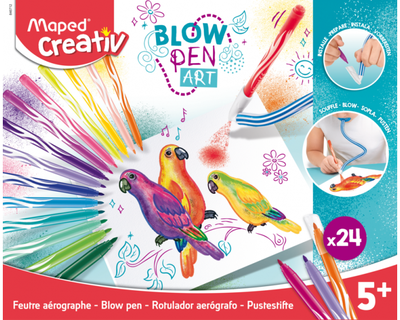 Kūrybinis rinkinys MAPED CREATIVE Pučiami flomasteriai komplektas Blow Pen 24 vn t.