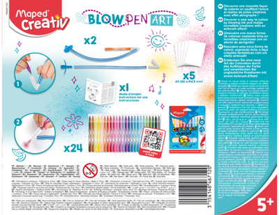 Kūrybinis rinkinys MAPED CREATIVE Pučiami flomasteriai komplektas Blow Pen 24 vn t.