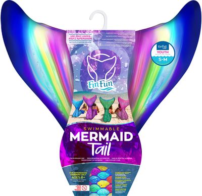 Undinės uodega su ląstu FIN FUN MERMAIDENS RAINBOW Youth S/M, 116 - 140, 27,5 - 39