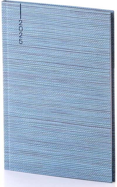 Darbo knyga QUADRO BALACRON 2025, 20x14 flex texture ocean (savaitė ir užrašai a tvarte)