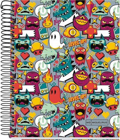 Sąsiuvinis MR LEVEL UP su spirale, A5, 140 l., langeliais