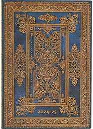 Darbo knyga PAPERBLANKS 18mėn. 2024 liepa - 2025 gruod. Blue Luxe, MIDI, HOR, fl exi
