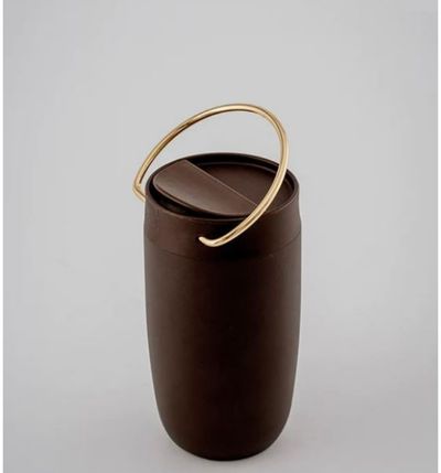 Termo puodelis EQUA CUP BROWN WITH SILVER, 300 ml