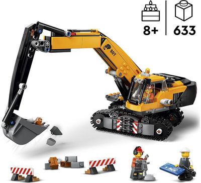 LEGO City Geltonas Statybų Ekskavatorius 60420L