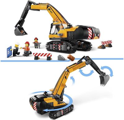 LEGO City Geltonas Statybų Ekskavatorius 60420L