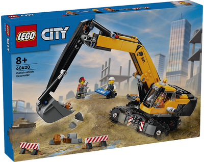 LEGO City Geltonas Statybų Ekskavatorius 60420L