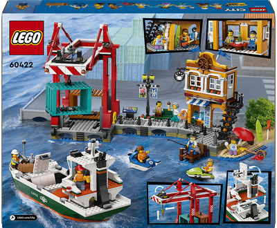 LEGO City Pajūrio Uostas Su Krovininiu Laivu 60422L