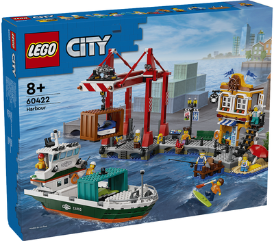 LEGO City Pajūrio Uostas Su Krovininiu Laivu 60422L