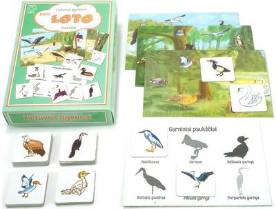 Stalo žaidimas MINI LOTO PAUKŠČIAI