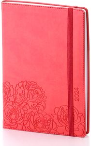 Darbo knyga MANAGER SOFT A5 2025 coral (diena puslapyje)