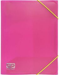 Aplankas plastikinis NEON su guma, A4, Pink