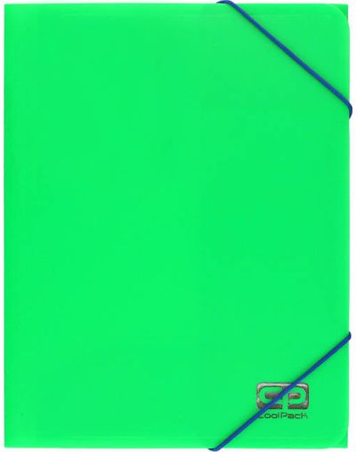 Aplankas plastikinis NEON su guma, A4, Green