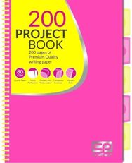 Sąsiuvinis PATIO su spirale ir 5 skirtukais, A4, 100 l., langeliais, rožinis