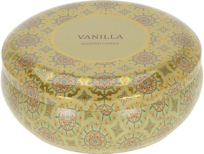 Žvakė metaliniame indelyje 13,5x10,9 cm, įv. rūšys