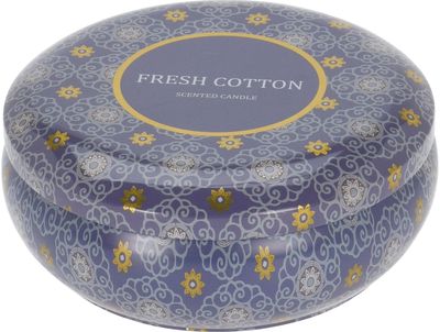 Žvakė metaliniame indelyje 13,5x10,9 cm, įv. rūšys