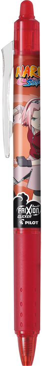 Ištrinamas rašiklis PILOT Frixion Ball Clicker NARUTO, 0,7 mm, raudonos sp.