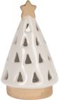 Žvakidė XMAS TREE PORCELAIN su LED, įv.rūšys, 7x11 cm