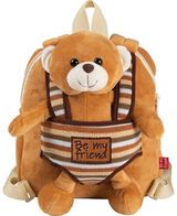 Vaikiška dvipusė kuprinė Perletti Benji Bear, su pliušiniu žaislu, 25 cm