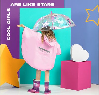 Vaikiškas skėtis Perletti Unicorn, ilg., atspindintis šviesą, skaidrus, dm. 64 cm