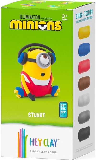Modelinas HEY CLAY Air-Dry Clay Minion Stuart 5vnt.