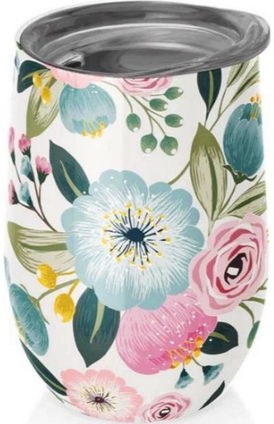 Termo puodelis BIOLOCO PASTEL FLOWERS, 420 ml