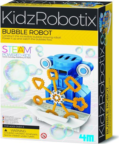 Mokslinis rinkinys 4M KidzRobotix Muilo burbulų robotas