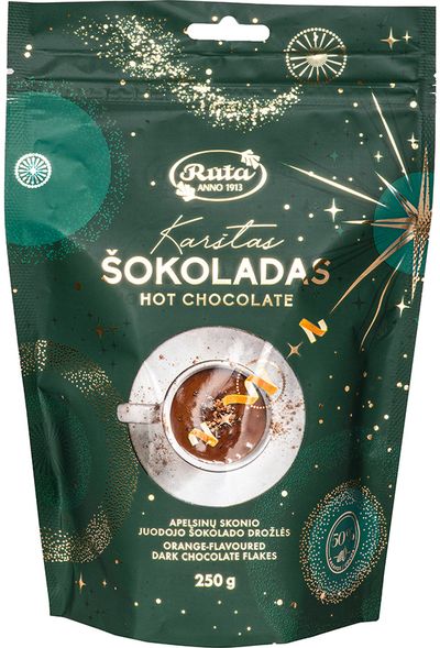 Apelsinų skonio karštas šokoladas (50 %), 250 g