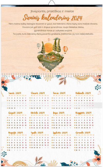 Sieninis kalendorius 2024 MŪSŲ PASAULIAI