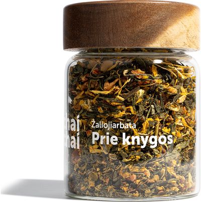 Žalioji arbata PRIE KNYGOS 80 g gourmet kolekcija indelyje