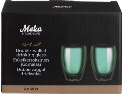 Maku dvigubo stiklo stiklinės 2vnt, 350ml