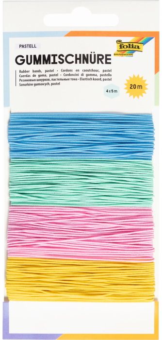 Tamprių siūlų rinkinys rankdarbiams FOLIA PASTELINĖS 4 spalvos, kiekvienas 5m