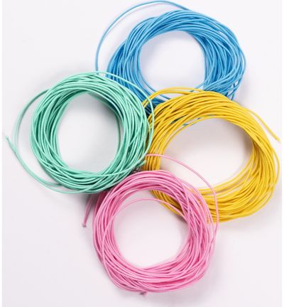 Tamprių siūlų rinkinys rankdarbiams FOLIA PASTELINĖS 4 spalvos, kiekvienas 5m