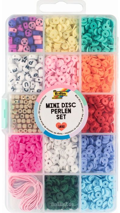 Kūrybinis karoliukų rinkinys FOLIA Mini Disc 1832 vnt.