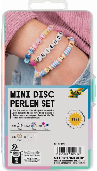 Kūrybinis karoliukų rinkinys FOLIA Mini Disc 1832 vnt.