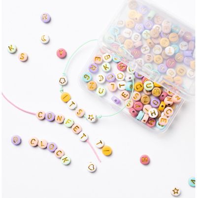 Karoliukų rinkinys FOLIA RAIDĖS pastel perlai