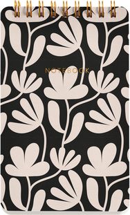 Bloknotas MR SPIRAL, WHITE FLOWERS 50 p.