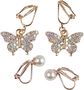 Auskarai BOUTIQUE Butterfly Clip On, 2 rinkiniai