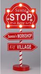 Stop ženklas Kalėdų senelis su LED, 20x10x40 cm